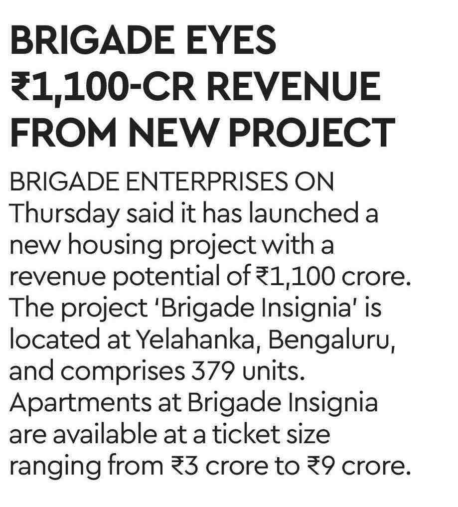 BRIGADE EYES ₹1,100-CR REVENUE FROM NEW PROJECT.jpg