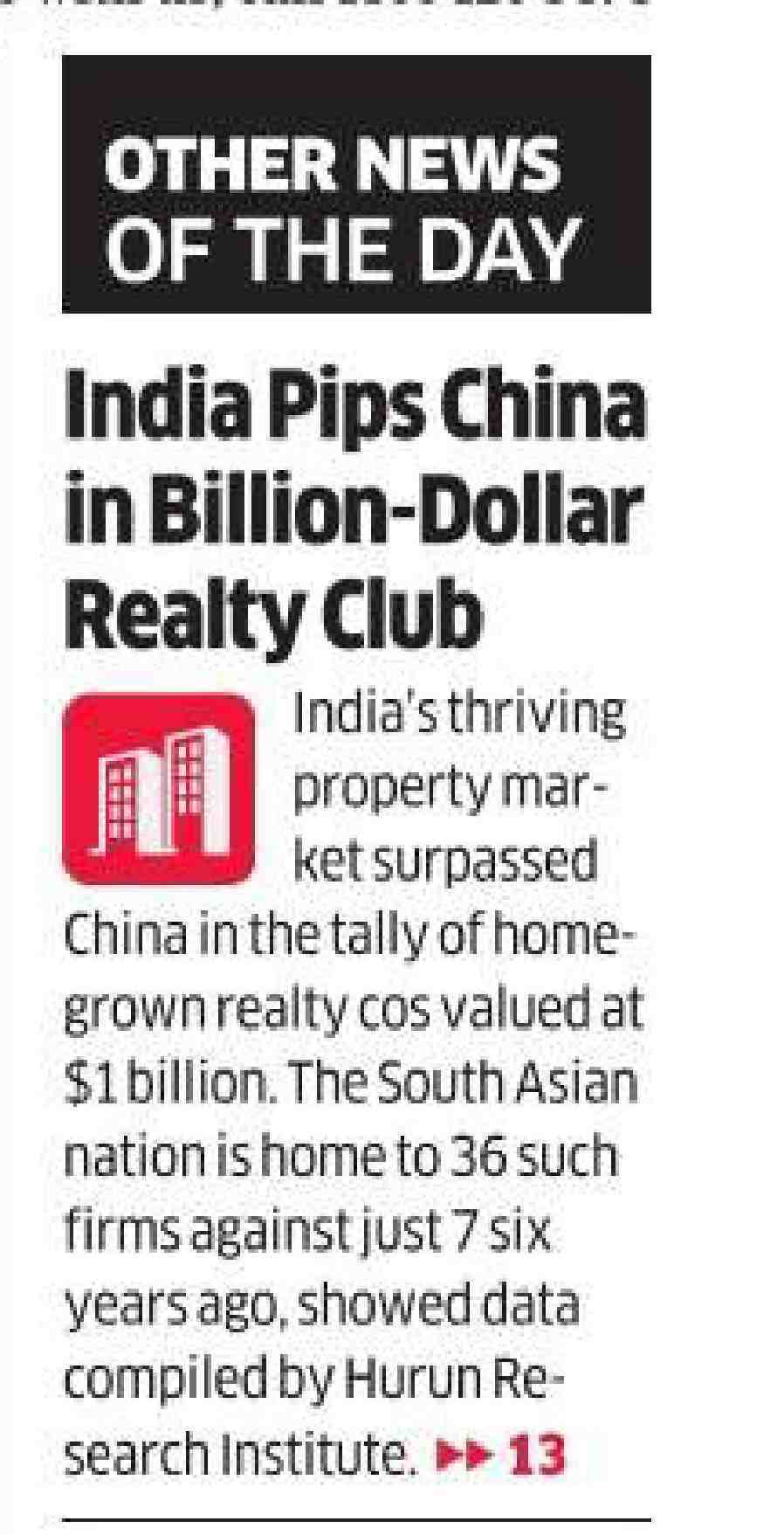 India Tops China in Billion-dollar Realty Cos.jpg